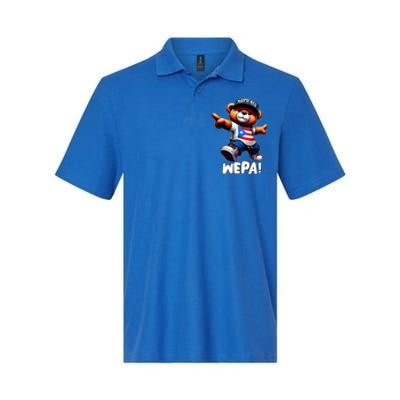 Wepa Teddy Bear Puerto Rico Flag Boricua Puerto Rican Softstyle Adult Sport Polo