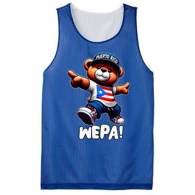 Wepa Teddy Bear Puerto Rico Flag Boricua Puerto Rican Mesh Reversible Basketball Jersey Tank