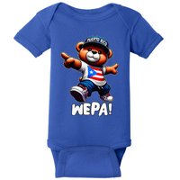 Wepa Teddy Bear Puerto Rico Flag Boricua Puerto Rican Baby Bodysuit