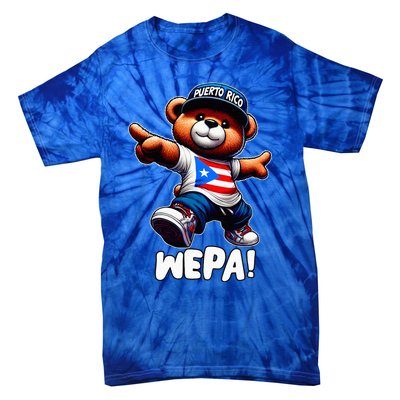 Wepa Teddy Bear Puerto Rico Flag Boricua Puerto Rican Tie-Dye T-Shirt