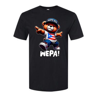 Wepa Teddy Bear Puerto Rico Flag Boricua Puerto Rican Softstyle CVC T-Shirt