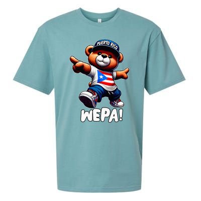 Wepa Teddy Bear Puerto Rico Flag Boricua Puerto Rican Sueded Cloud Jersey T-Shirt