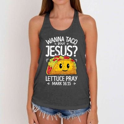 Wanna Taco Bout Jesus Cinco De Mayo Women's Knotted Racerback Tank