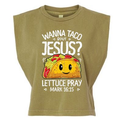 Wanna Taco Bout Jesus Cinco De Mayo Garment-Dyed Women's Muscle Tee