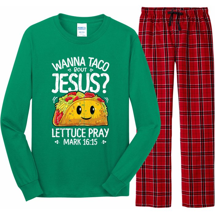 Wanna Taco Bout Jesus Cinco De Mayo Long Sleeve Pajama Set