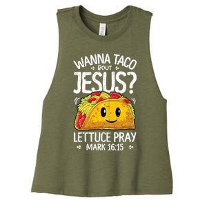 Wanna Taco Bout Jesus Cinco De Mayo Women's Racerback Cropped Tank