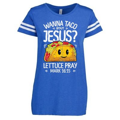 Wanna Taco Bout Jesus Cinco De Mayo Enza Ladies Jersey Football T-Shirt