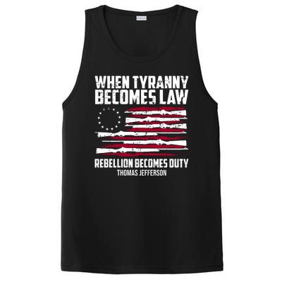 When Tyranny Becomes Law Rebellion Becomes Duty Thomas Jefferson PosiCharge Competitor Tank