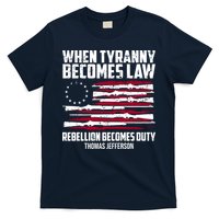 When Tyranny Becomes Law Rebellion Becomes Duty Thomas Jefferson T-Shirt