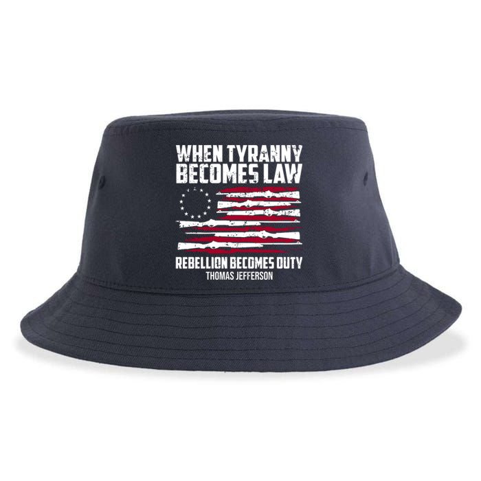 When Tyranny Becomes Law Rebellion Becomes Duty Thomas Jefferson Sustainable Bucket Hat