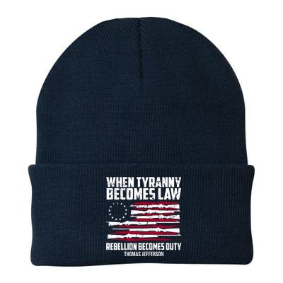 When Tyranny Becomes Law Rebellion Becomes Duty Thomas Jefferson Knit Cap Winter Beanie