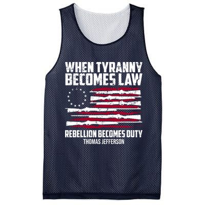 When Tyranny Becomes Law Rebellion Becomes Duty Thomas Jefferson Mesh Reversible Basketball Jersey Tank