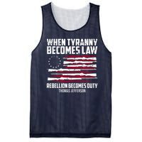 When Tyranny Becomes Law Rebellion Becomes Duty Thomas Jefferson Mesh Reversible Basketball Jersey Tank