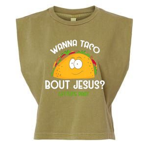 Wanna Taco Bout Jesus Lettuce Pray Funny Taco Gift Garment-Dyed Women's Muscle Tee