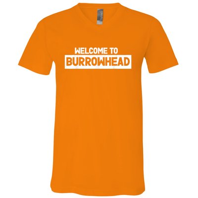 Welcome To Burrowhead Cincy Cincinnati Football Fans V-Neck T-Shirt