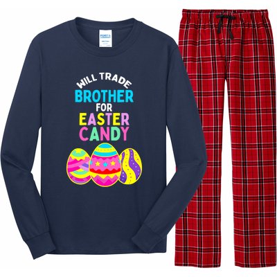 Will Trade Brother for Easter Candy Eggs Boy Girl Long Sleeve Pajama Set