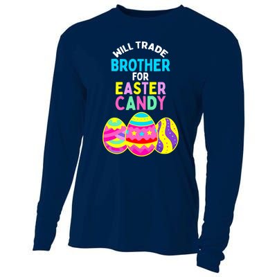 Will Trade Brother for Easter Candy Eggs Boy Girl Cooling Performance Long Sleeve Crew