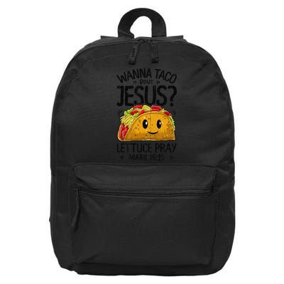 Wanna Taco Bout Jesus Cinco De Mayo Women Christian Gift 16 in Basic Backpack
