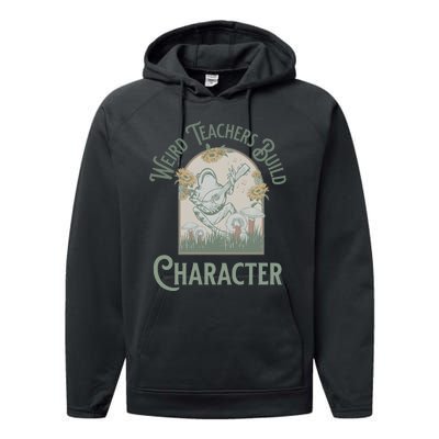 Weird Teachers Build Character Science Teacher Performance Fleece Hoodie