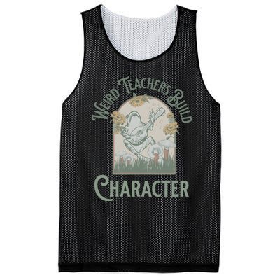 Weird Teachers Build Character Science Teacher Mesh Reversible Basketball Jersey Tank