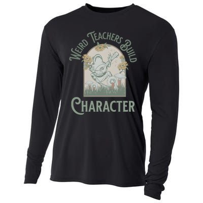 Weird Teachers Build Character Science Teacher Cooling Performance Long Sleeve Crew