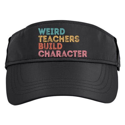 Weird Teachers Build Character Teachers Retro Vintage Adult Drive Performance Visor