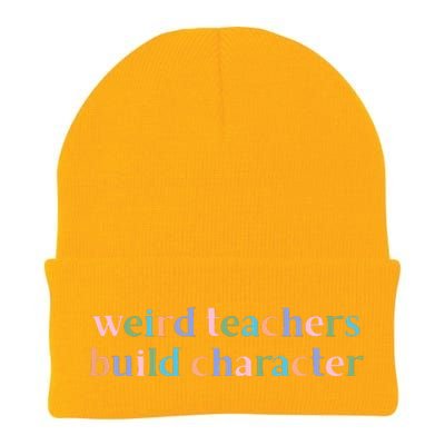 Weird Teachers Build Character Funny Knit Cap Winter Beanie