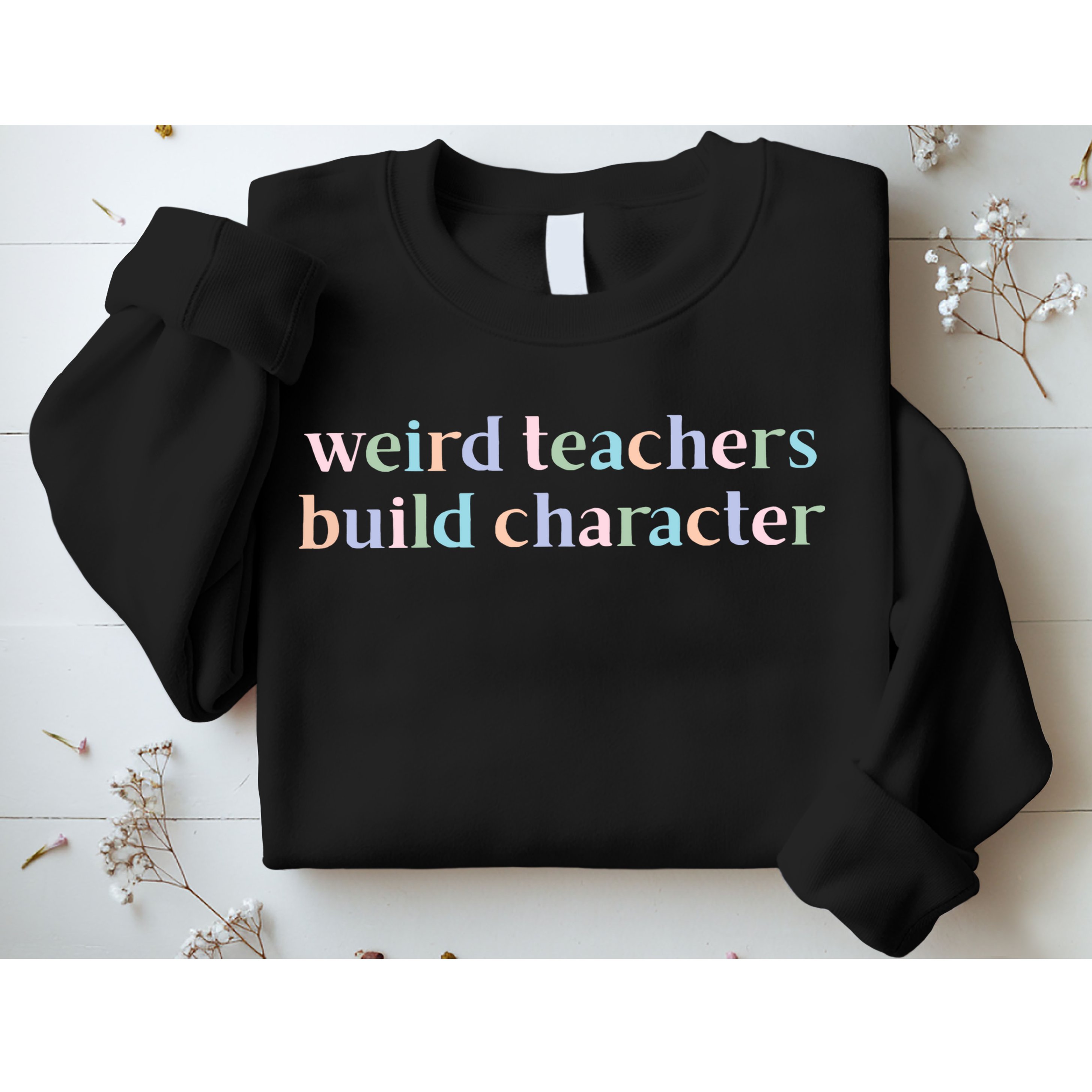 Weird Teachers Build Character Funny Sweatshirt