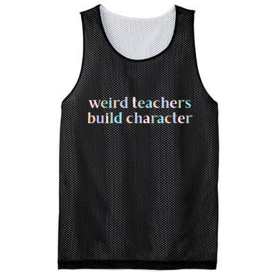 Weird Teachers Build Character Funny Mesh Reversible Basketball Jersey Tank