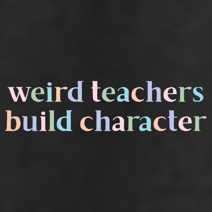 Weird Teachers Build Character Funny Microfiber Hand Towel