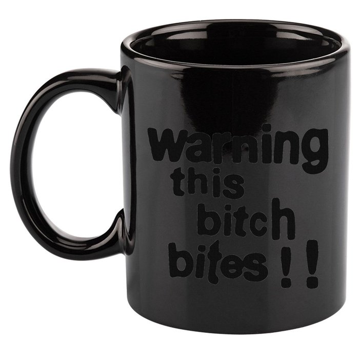 Warning This Bitch Bites 11oz C Handle Ceramic Mug