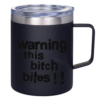 Warning This Bitch Bites 12oz Stainless Steel Coffee Mug