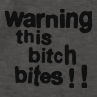 Warning This Bitch Bites Vector Backpack