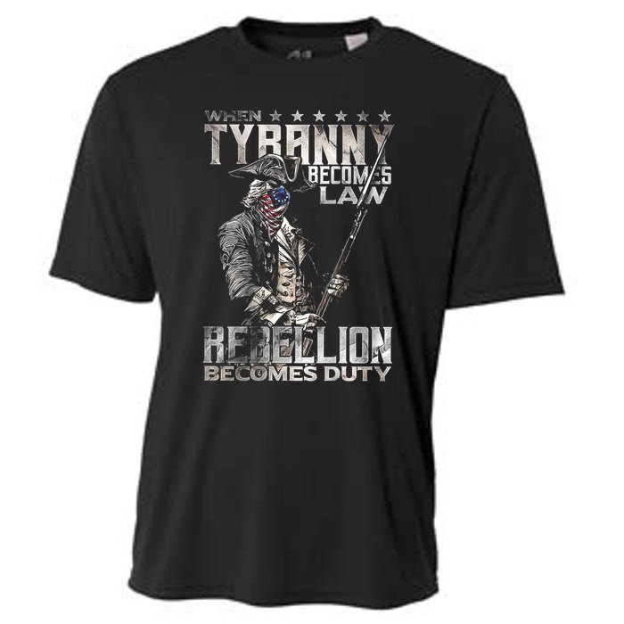 When Tyranny Becomes Law Rebellion Becomes Duty (On Back) Cooling Performance Crew T-Shirt