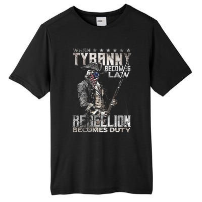 When Tyranny Becomes Law Rebellion Becomes Duty (On Back) Tall Fusion ChromaSoft Performance T-Shirt