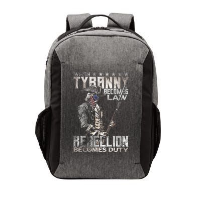 When Tyranny Becomes Law Rebellion Becomes Duty (On Back) Vector Backpack