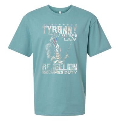 When Tyranny Becomes Law Rebellion Becomes Duty (On Back) Sueded Cloud Jersey T-Shirt