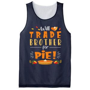 Will Trade Brother For Pie Happy Thanksgiving Christmas Day Mesh Reversible Basketball Jersey Tank