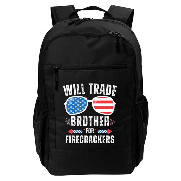 Will Trade Brother For Firecrackers Funny 4th Of July Backpack