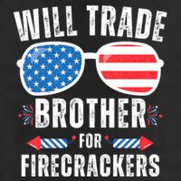 Will Trade Brother For Firecrackers Funny 4th Of July 15oz Campfire Ceramic Mug