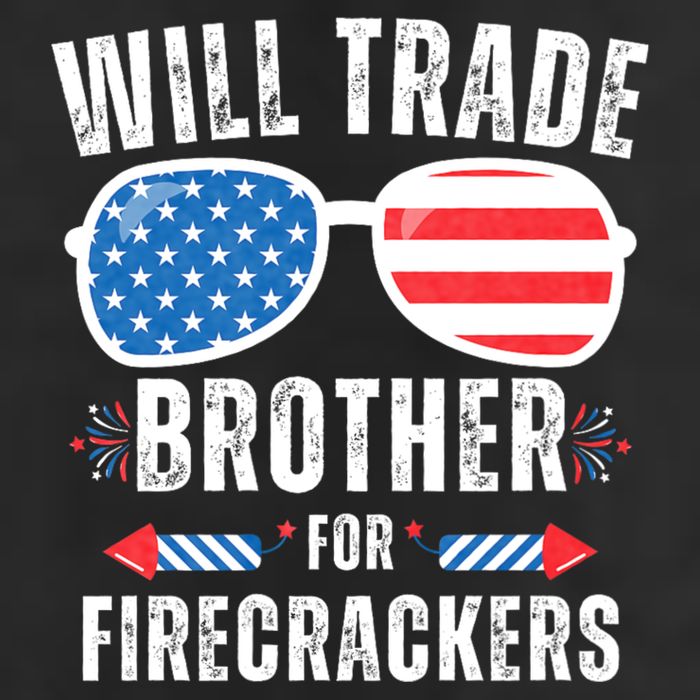 Will Trade Brother For Firecrackers Funny 4th Of July 15oz Campfire Ceramic Mug