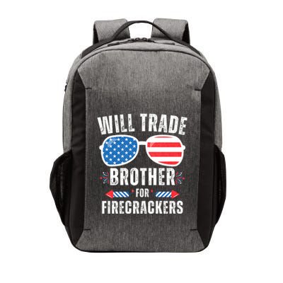 Will Trade Brother For Firecrackers Funny 4th Of July Vector Backpack