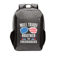 Will Trade Brother For Firecrackers Funny 4th Of July Vector Backpack
