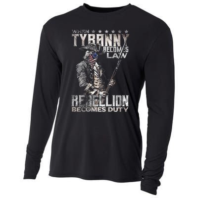 When Tyranny Becomes Law Rebellion Becomes Duty (On Back) Cooling Performance Long Sleeve Crew