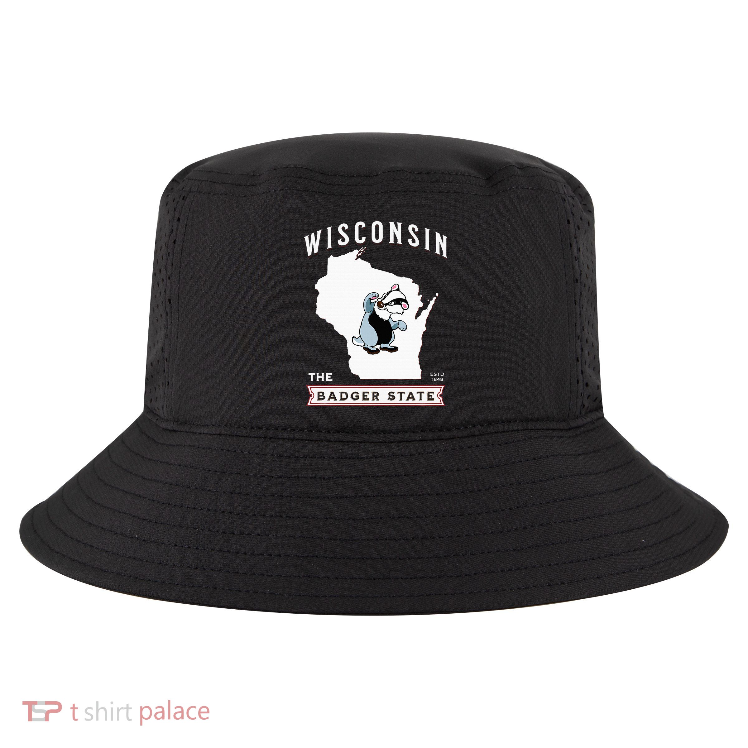 Wisconsin The Badger State Established 1848 Cool Comfort Performance Bucket Hat
