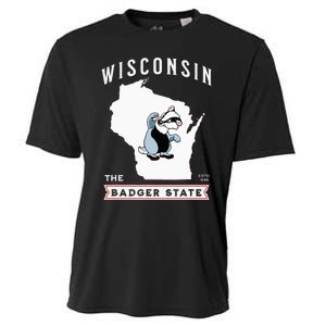 Wisconsin The Badger State Established 1848 Cooling Performance Crew T-Shirt