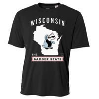 Wisconsin The Badger State Established 1848 Cooling Performance Crew T-Shirt