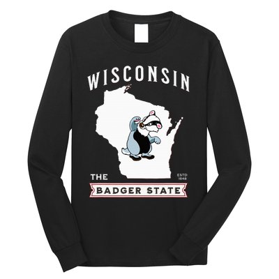 Wisconsin The Badger State Established 1848 Long Sleeve Shirt