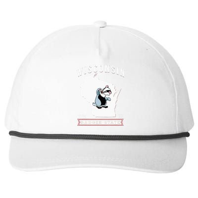 Wisconsin The Badger State Established 1848 Snapback Five-Panel Rope Hat