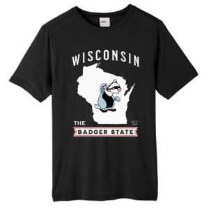 Wisconsin The Badger State Established 1848 Tall Fusion ChromaSoft Performance T-Shirt